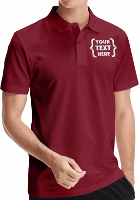Xiovio Customize® Custom Men's Polo Shirts Golf Jersey Tees | Front·Back Print, Embroidery Personalized with Text & Logo