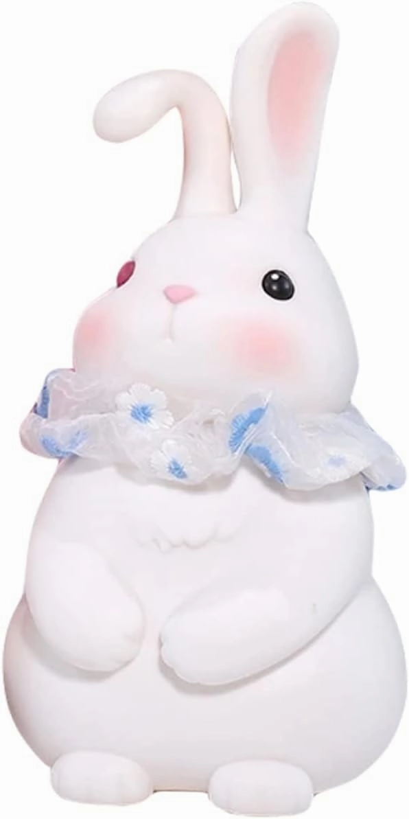 Yardwe Lovely Bunny Vinyl Piggy Bank for Cute Decorative Money Saving Pot Adorable Bunny Design Birthday Present for Encourages Saving Habits