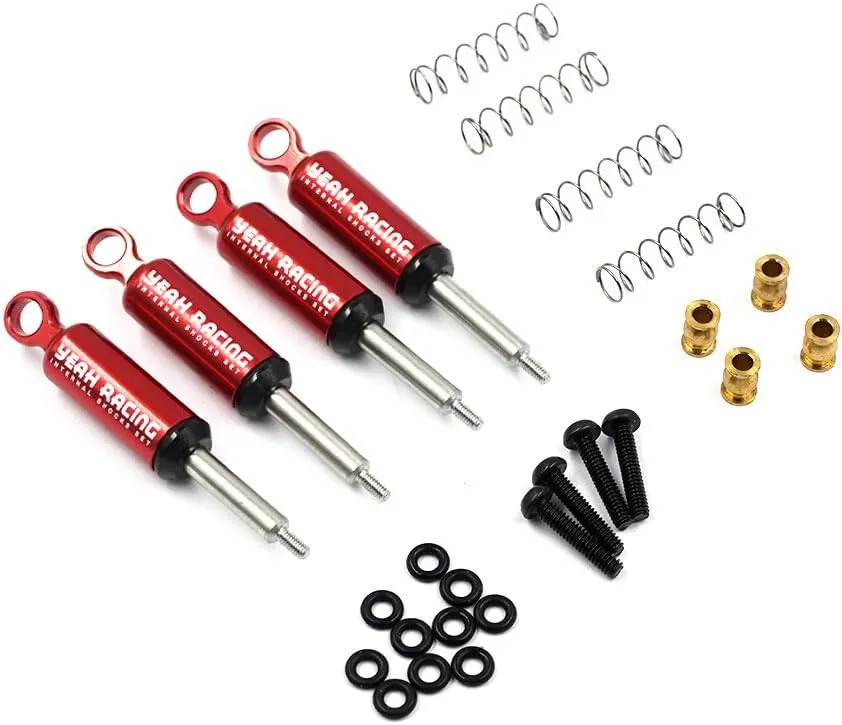 Yeah Racing KYMX-012RD Aluminum Internal Shocks Set Red: Kyosho Mini-Z 4x4 MX-01