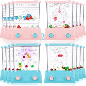 Zhanmai 16Pcs Handheld Water Games Mini Arcade Fish Ring Toss Basketball, Water Ring Toss Handheld Toys for Kids Adults, Retro Games for Beach Toy Party